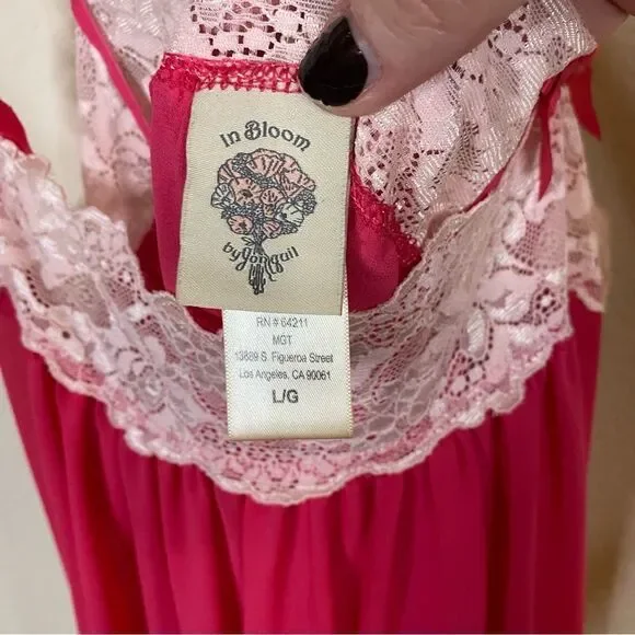 In Bloom by Jonquil Pink Chemise Sz L - Picture 6 of 14